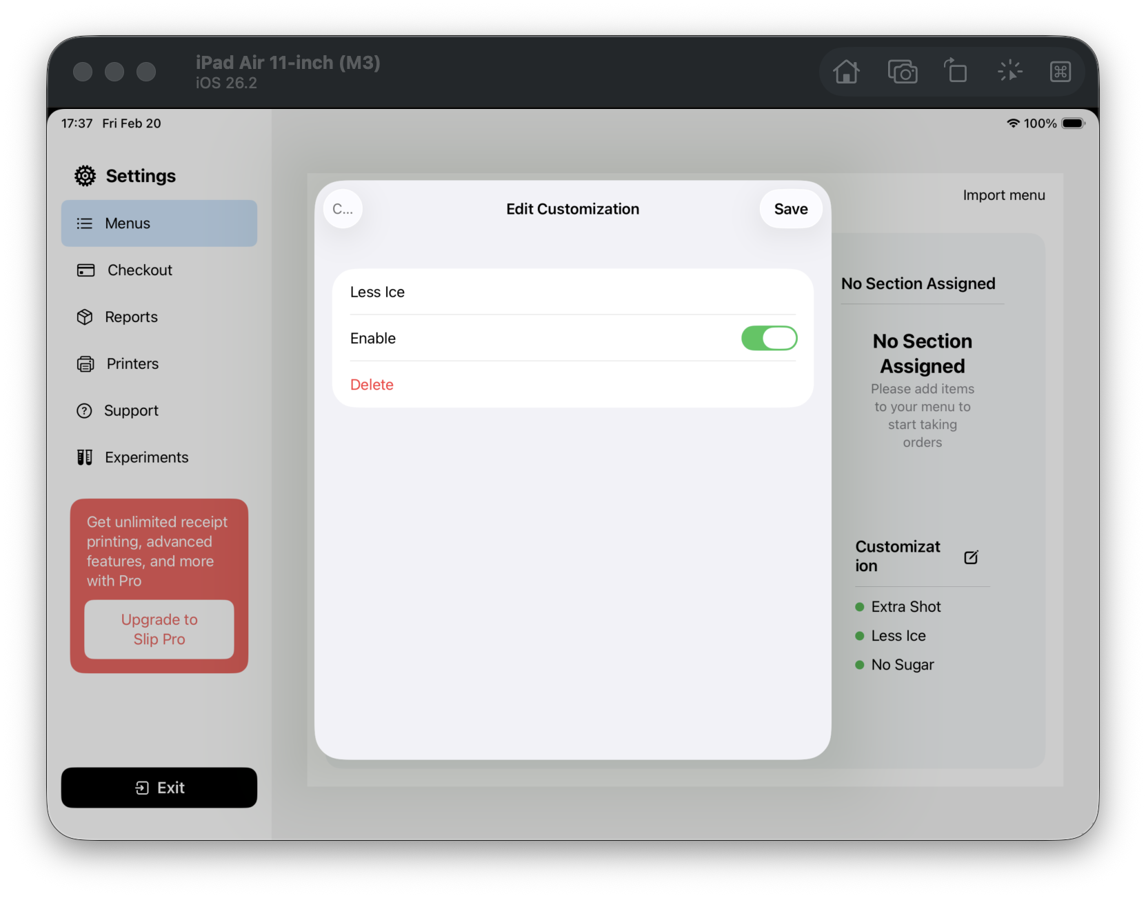 F06 Customization edit form