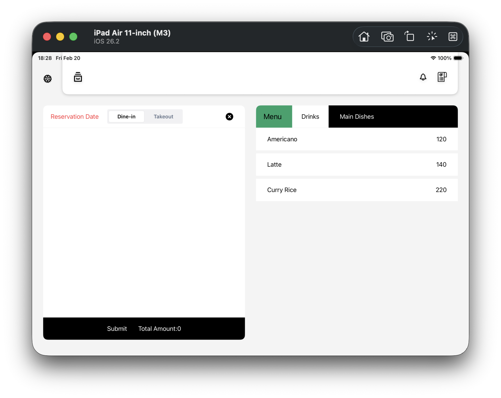 F01 会計画面で注文可能